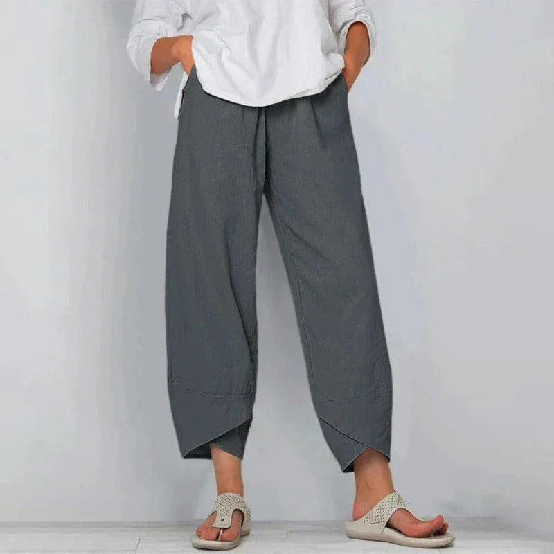 Tarni Summer Pants in Khaki - View 5 | Bellmere