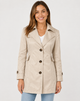 Women's short belted trench coat