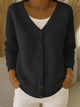 Women's diamond quilted button front cardigan with V-neck and long sleeves