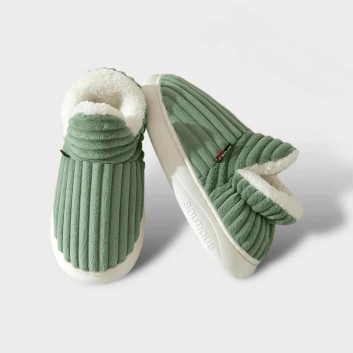 Women's Ultra-Cozy Slippers Shoes in Green - View 6 | Bellmere
