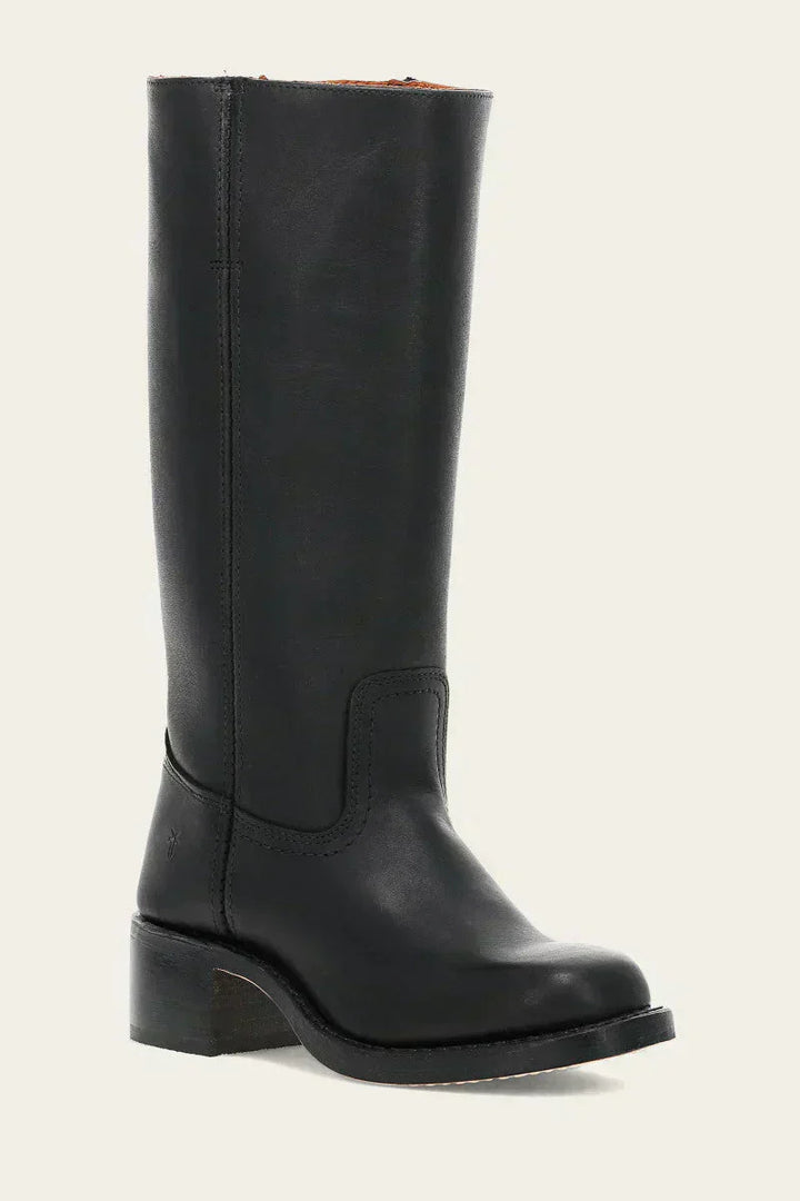 Women's Knee-High Boots with Structured Sole in Brown - View 13 | Bellmere