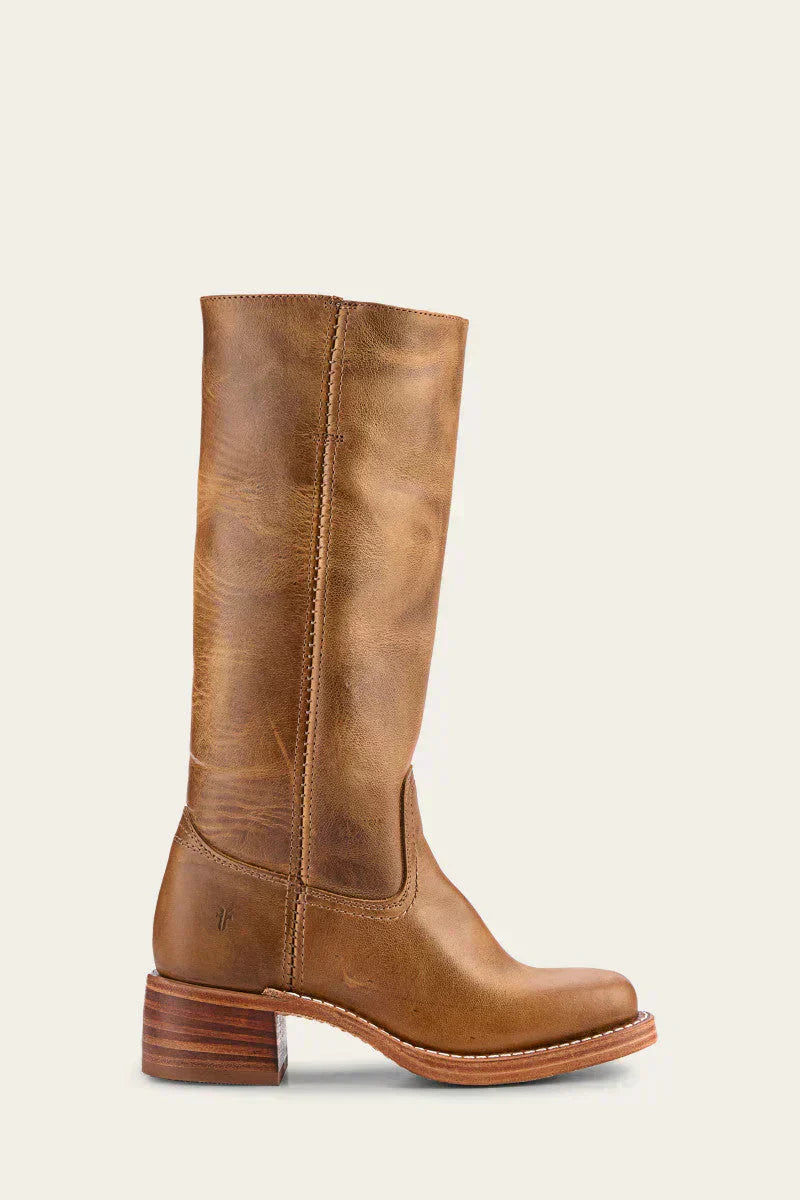 Women's Knee-High Boots with Structured Sole in Brown - View 5 | Bellmere