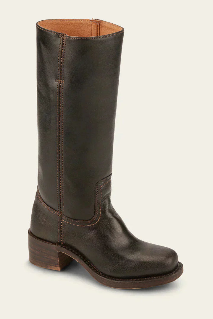Women's Knee-High Boots with Structured Sole in Brown - View 8 | Bellmere