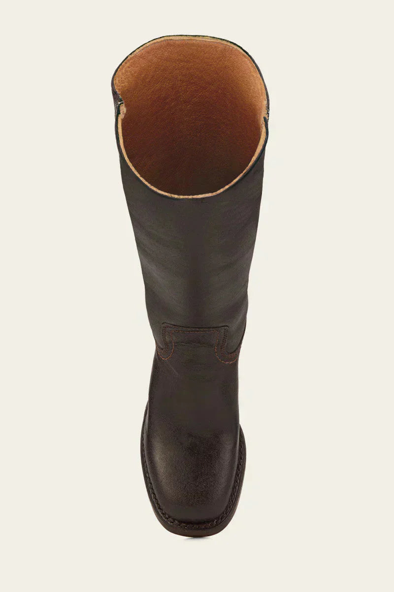Women's Knee-High Boots with Structured Sole in Brown - View 9 | Bellmere
