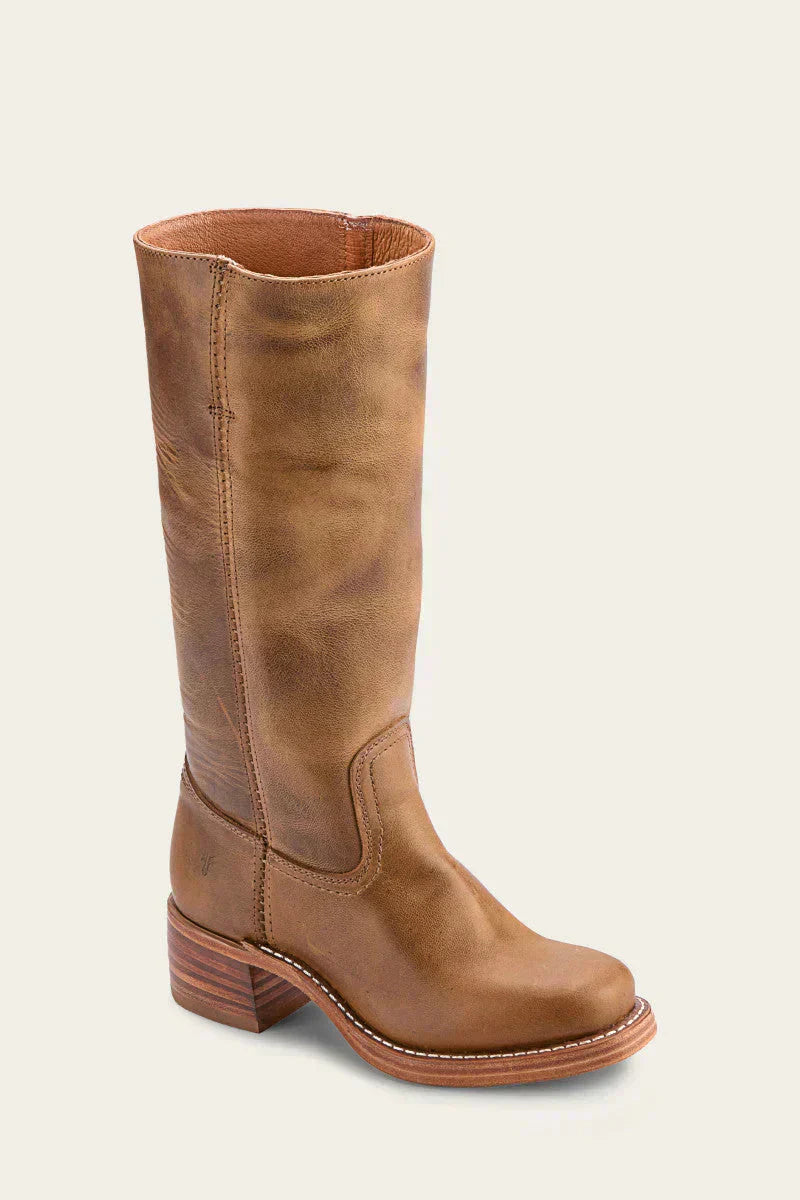 Women's Knee-High Boots with Structured Sole in Brown - View 4 | Bellmere