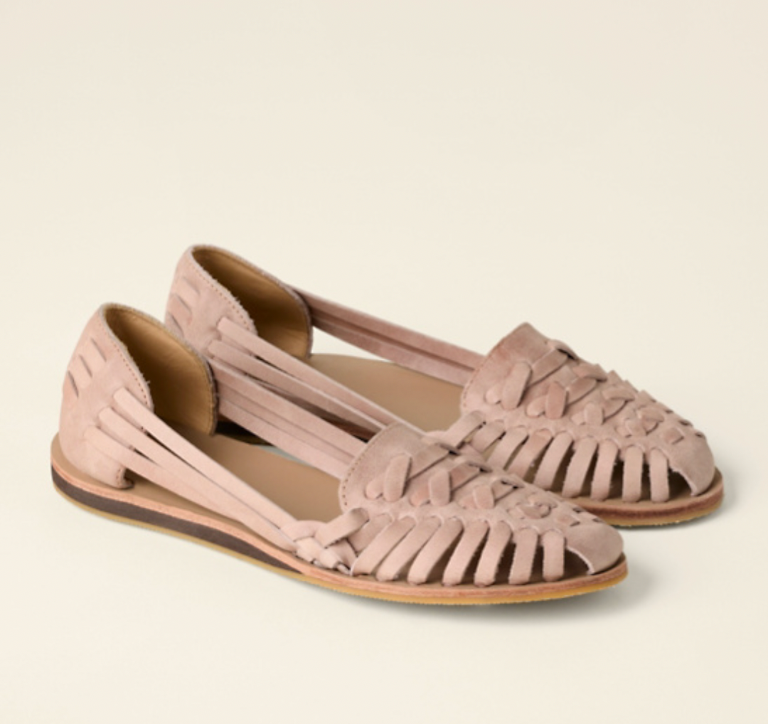 Anahi | Women's Closed-Toe Slip-On Sandals with Woven Detailing and Flat Sole