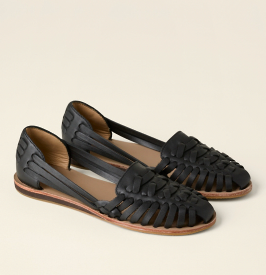 Anahi | Women's Closed-Toe Slip-On Sandals with Woven Detailing and Flat Sole
