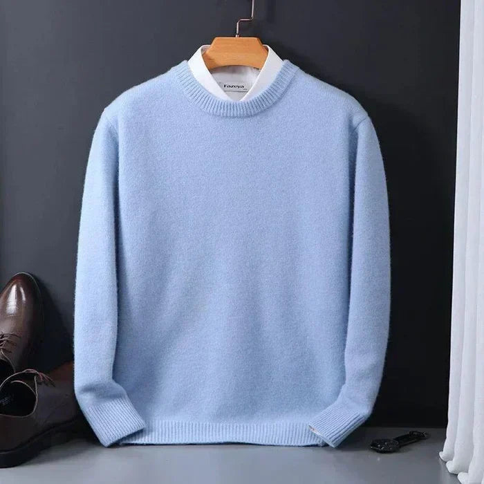 Women's loose round-neck sweater with long sleeves