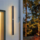 Linear outdoor wall lamp for exterior wall lighting