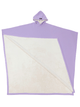 Hooded fleece poncho with oversized cut and plush-looking lining