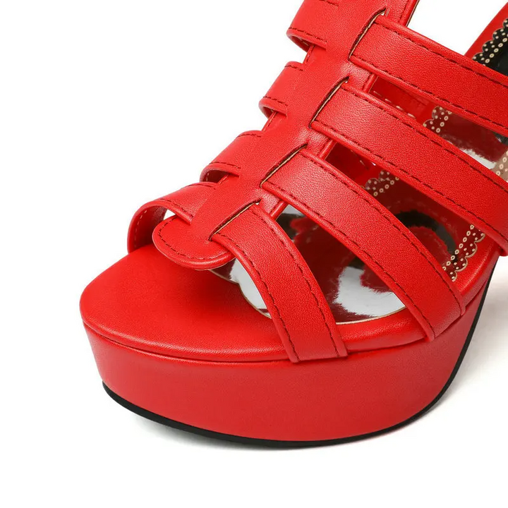 Adria | Women's Lucia Leather Platform Sandals