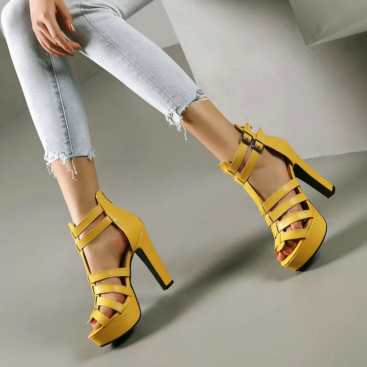 Adria | Women's Lucia Leather Platform Sandals