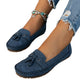 Women's Tassel Moccasin Loafers, Contoured Flat Slip-Ons