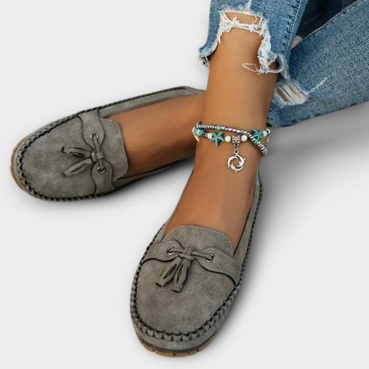 Women's Tassel Moccasin Loafers, Contoured Flat Slip-Ons