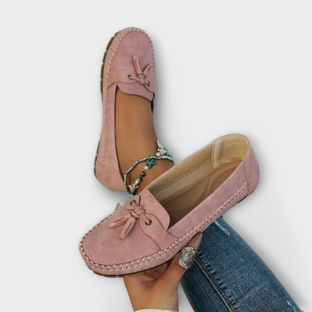 Women's Tassel Moccasin Loafers, Contoured Flat Slip-Ons