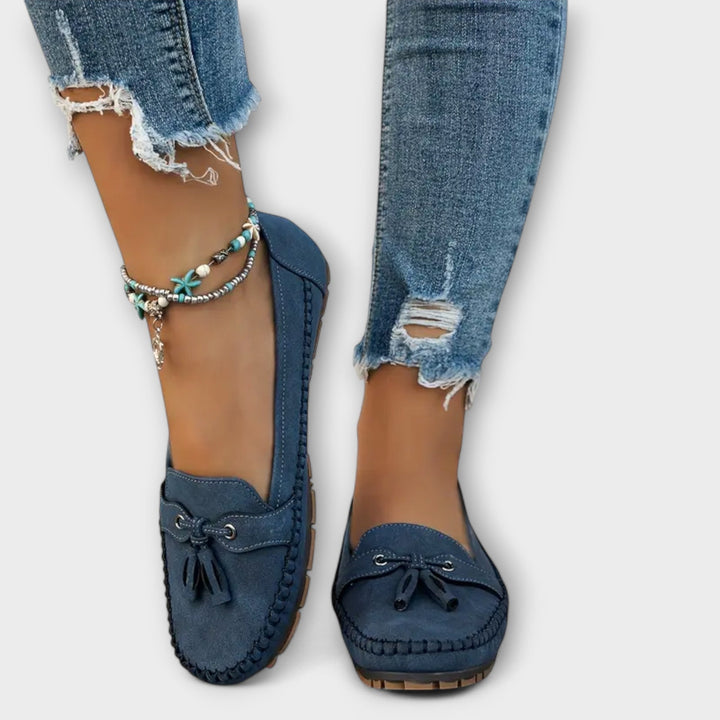 Women's Tassel Moccasin Loafers, Contoured Flat Slip-Ons