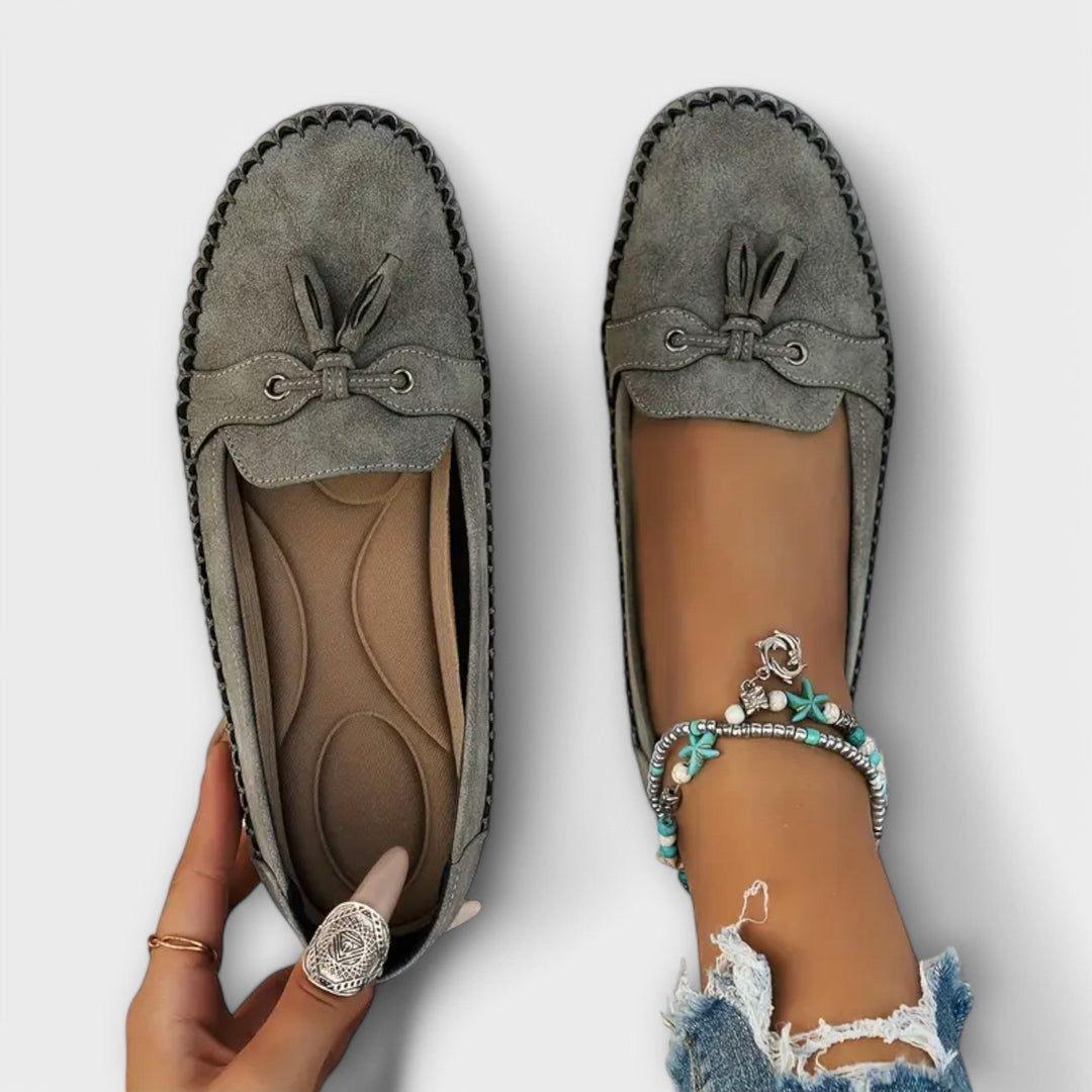 Women's Tassel Moccasin Loafers, Contoured Flat Slip-Ons