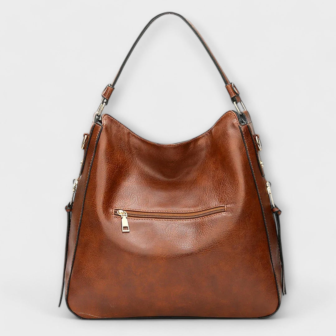 Women's Shoulder Bag with Adjustable Strap in Black - View 2 | Bellmere