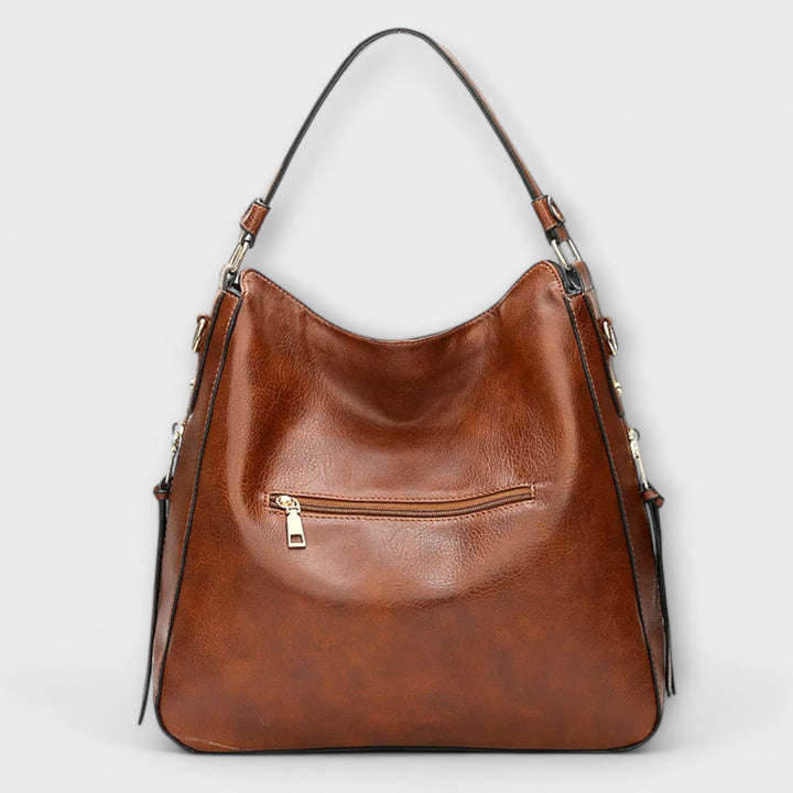 Women's Shoulder Bag with Adjustable Strap in Black - View 2 | Bellmere