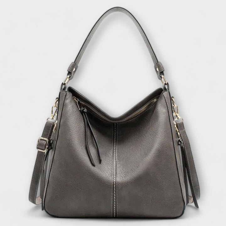 Women's Shoulder Bag with Adjustable Strap in Black - View 9 | Bellmere
