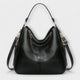Women's Shoulder Bag with Adjustable Strap in Black - View 7 | Bellmere