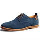 Men's textured lace-up derby shoes with round toe and low layered sole