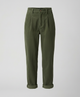Women's straight leg corduroy trousers with pleated front and cuffs