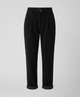 Women's straight leg corduroy trousers with pleated front and cuffs