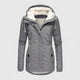 Women's hooded winter jacket with faux fur lined hood