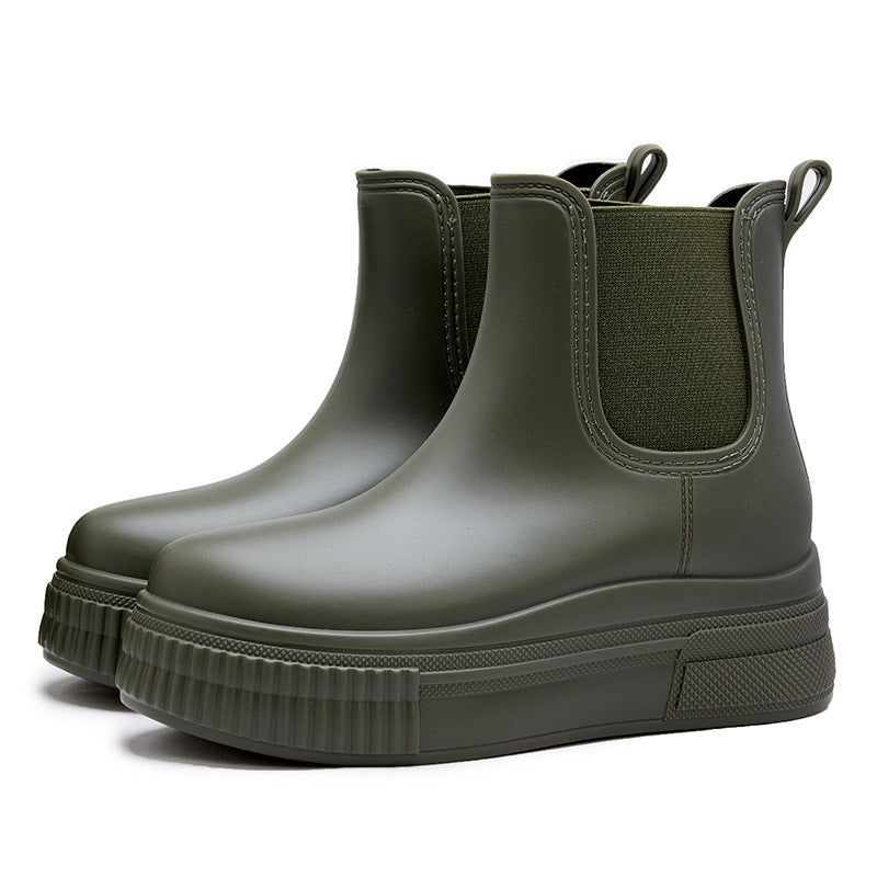 Women's Water-resistant Rain Boots in Green - View 4 | Bellmere