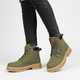 Men's lace-up ankle boots with rugged lug soles and padded collars