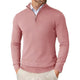 Men's slim fit quarter-zip sweater with mock neck and long sleeves