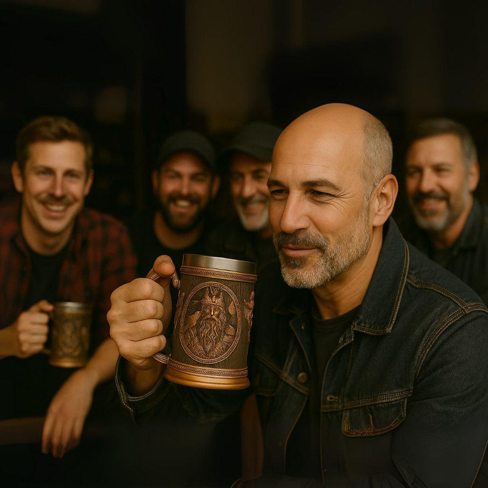 Warrior-themed drinking cup
