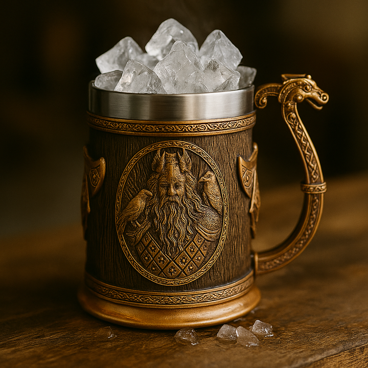 Warrior-themed drinking cup