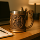 Warrior-themed drinking cup