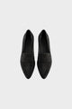 Women's pointed penny loafers with vamp strap and low heel