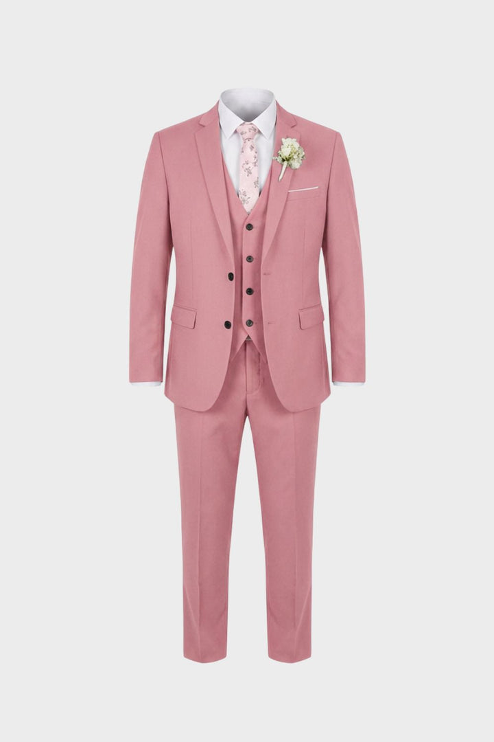 Three-piece suit with jacket waistcoat and matching trousers