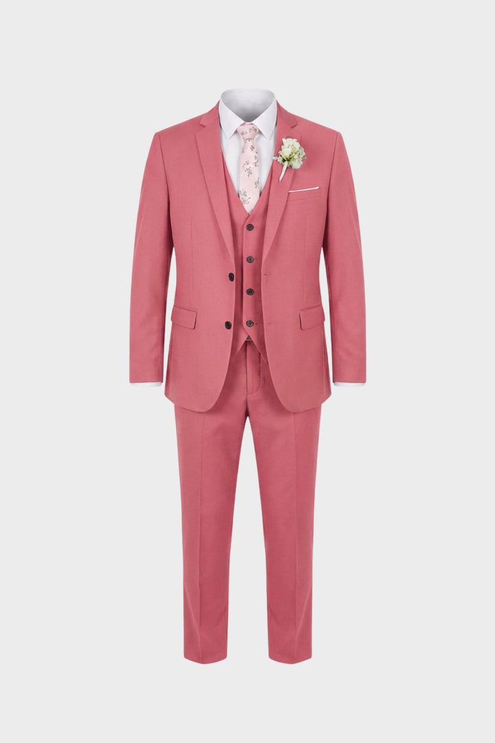 Three-piece suit with jacket waistcoat and matching trousers