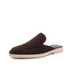Slip-on loafer with moc toe and flat sole