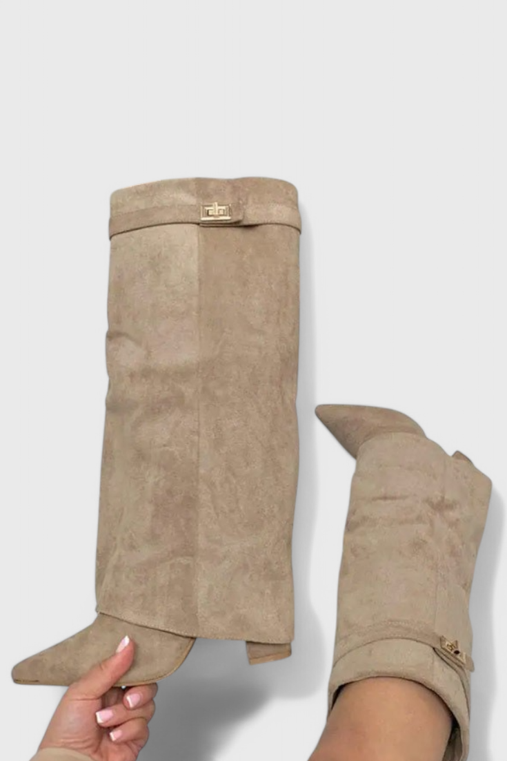 Women's Everyday Boots in Beige - View 2 | Bellmere