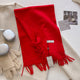 Women's Soft Plain Tassel Shawl in Brown - View 16 | Bellmere