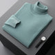 Folded ribbed turtleneck sweater with long sleeves
