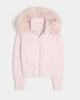 Women's quilted winter coat with removable hood