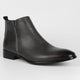 Men's ankle-height Chelsea boots with side zipper and low heel