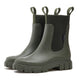 Women's Chelsea-style ankle rain boots with lug sole