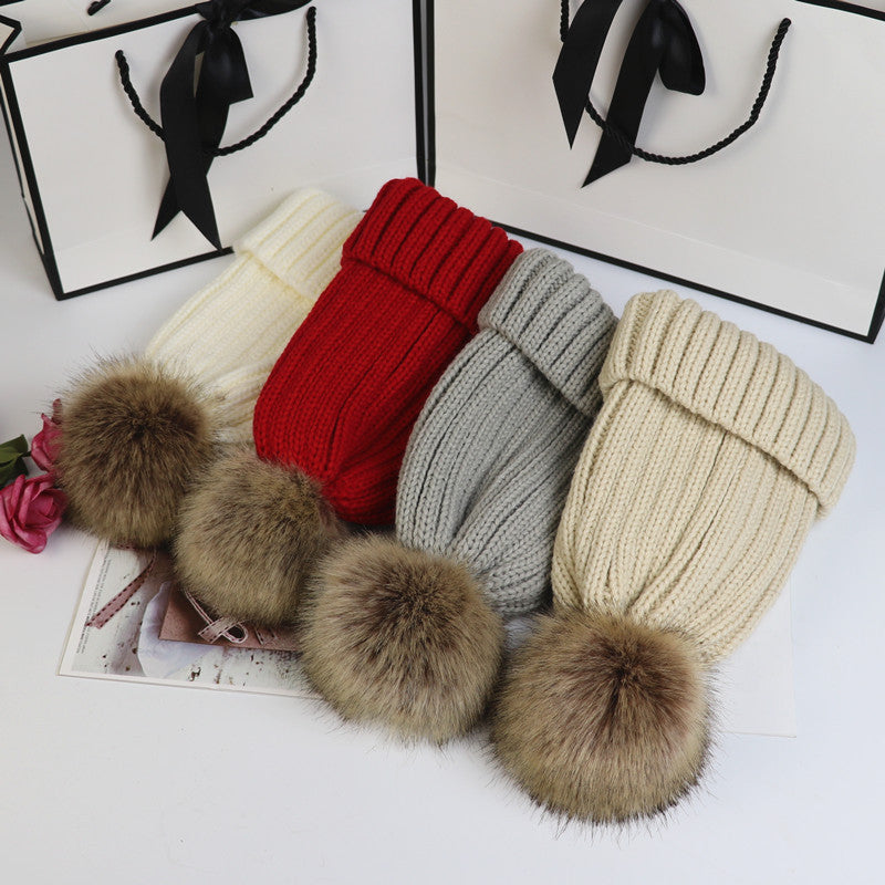 Classic Knit Beanie with Pom in Khaki - View 2 | Bellmere