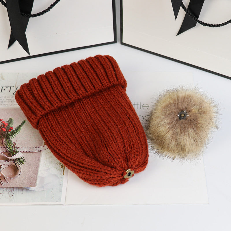 Classic Knit Beanie with Pom in Khaki - View 3 | Bellmere