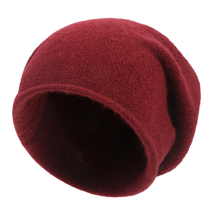 Relaxed Fit Casual Knit Beanie in Off-White - View 6 | Bellmere