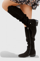 Women's Retro-Inspired High Boots in Dark Brown - View 3 | Bellmere