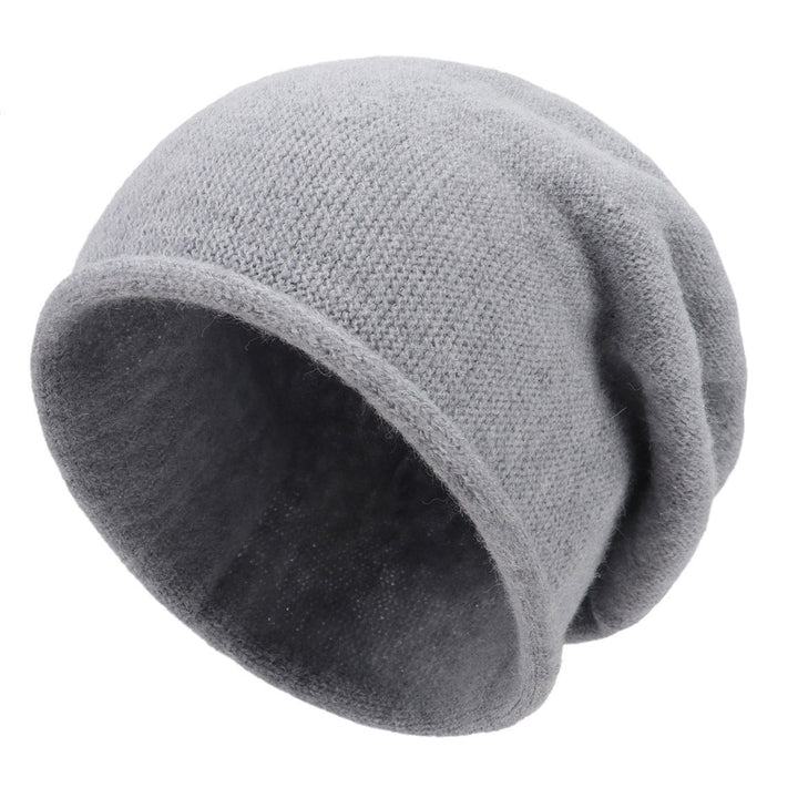 Relaxed Fit Casual Knit Beanie in Off-White - View 10 | Bellmere